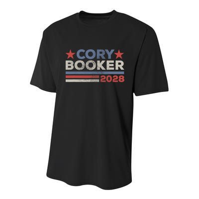 Cory Booker For President 2028 Retro Cory Booker 2028  Youth Performance Sprint T-Shirt