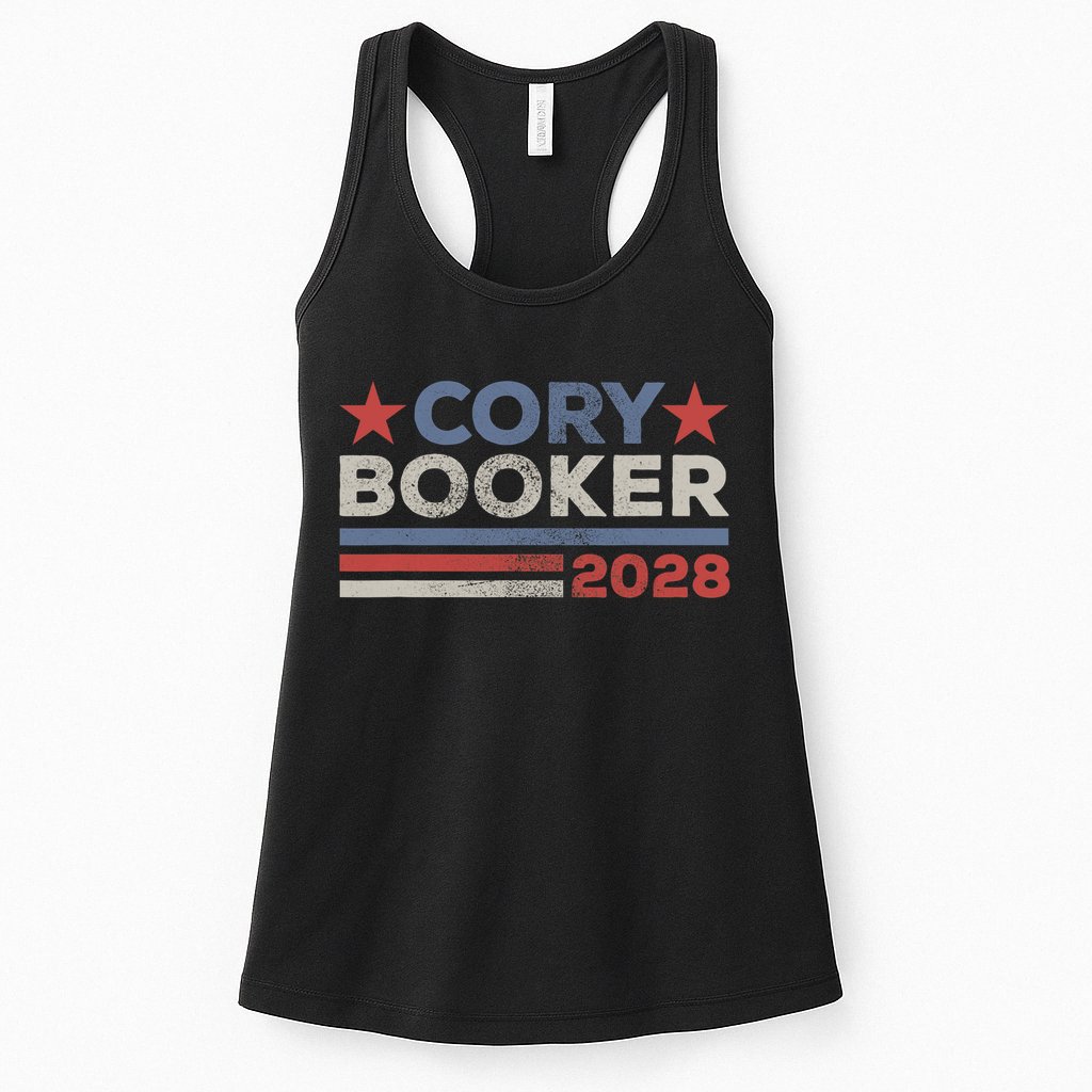 Cory Booker For President 2028 Retro Cory Booker 2028  Womens Tank Top