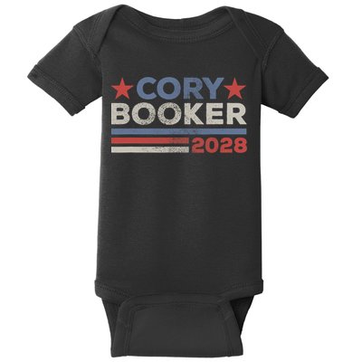 Cory Booker For President 2028 Retro Cory Booker 2028  Baby Bodysuit