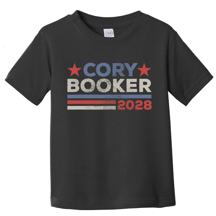 Cory Booker For President 2028 Retro Cory Booker 2028  Toddler T-Shirt