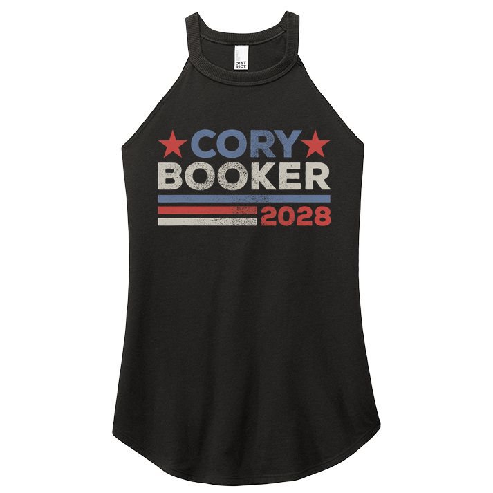 Cory Booker For President 2028 Retro Cory Booker 2028  Women's Perfect Tri Rocker Tank