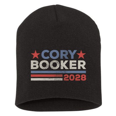 Cory Booker For President 2028 Retro Cory Booker 2028  Short Acrylic Beanie