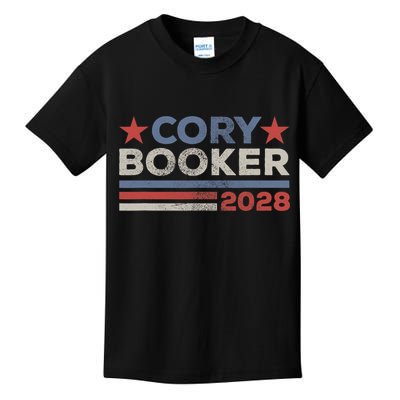 Cory Booker For President 2028 Retro Cory Booker 2028  Kids T-Shirt