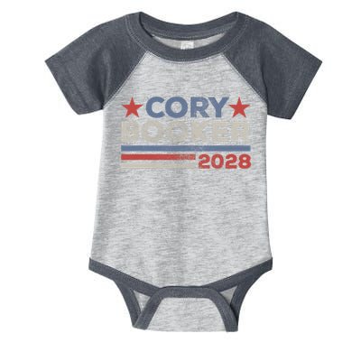 Cory Booker For President 2028 Retro Cory Booker 2028  Infant Baby Jersey Bodysuit
