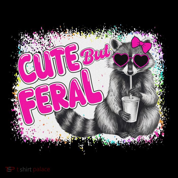 Cute But Feral Funny Colorful Raccoon With Sunglasses Meme Backpack