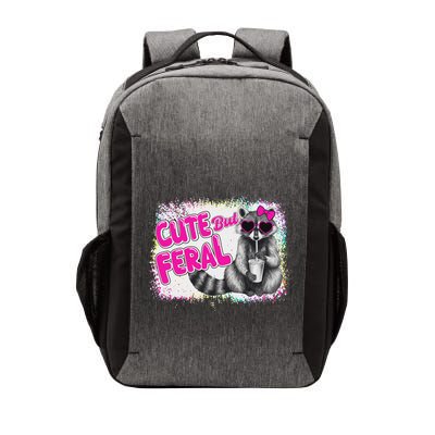 Cute But Feral Funny Colorful Raccoon With Sunglasses Meme Vector Backpack