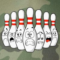 Cartoon Bowling Funny Scared Bowling Pins Legacy Tie Dye Trucker Hat