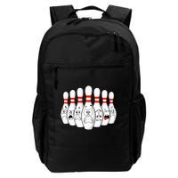 Cartoon Bowling Funny Scared Bowling Pins Backpack
