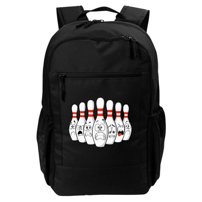 Cartoon Bowling Funny Scared Bowling Pins Backpack