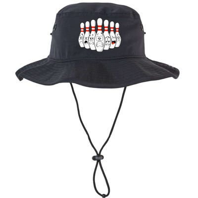 Cartoon Bowling Funny Scared Bowling Pins Legacy Cool Fit Booney Bucket Hat