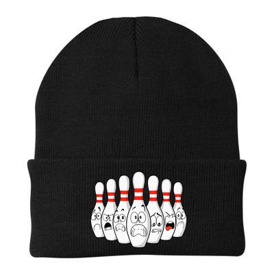 Cartoon Bowling Funny Scared Bowling Pins Beanie