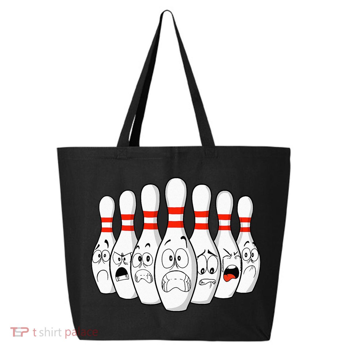 Cartoon Bowling Funny Scared Bowling Pins 25L Jumbo Tote