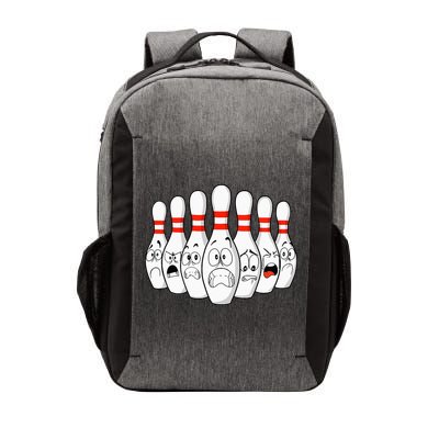 Cartoon Bowling Funny Scared Bowling Pins Vector Backpack