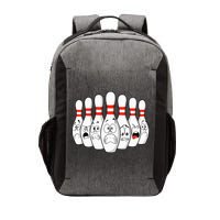 Cartoon Bowling Funny Scared Bowling Pins Vector Backpack