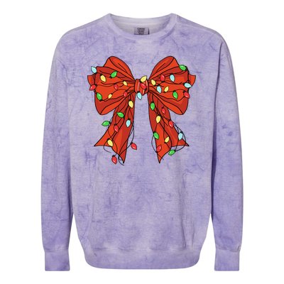 Christmas Bow Festive Holiday Colorblast Crewneck Sweatshirt