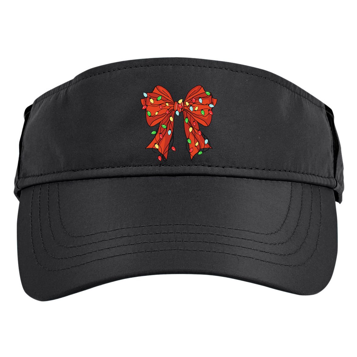 Christmas Bow Festive Holiday Adult Drive Performance Visor