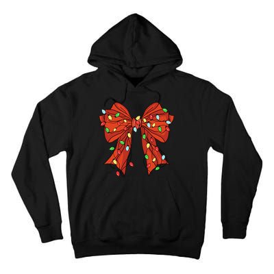 Christmas Bow Festive Holiday Tall Hoodie