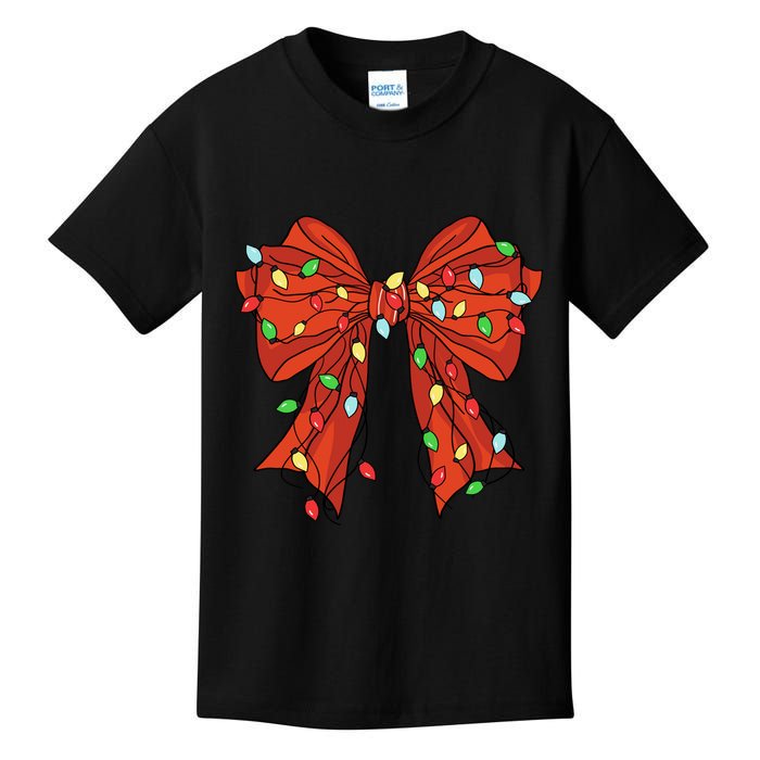 Christmas Bow Festive Holiday Kids T-Shirt