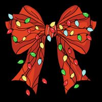 Christmas Bow Festive Holiday Kids T-Shirt