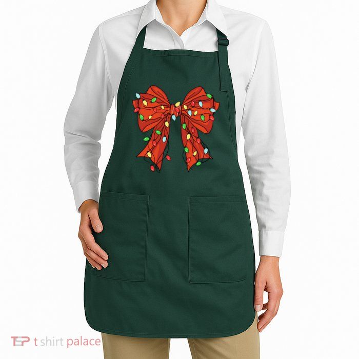 Christmas Bow Festive Holiday Apron