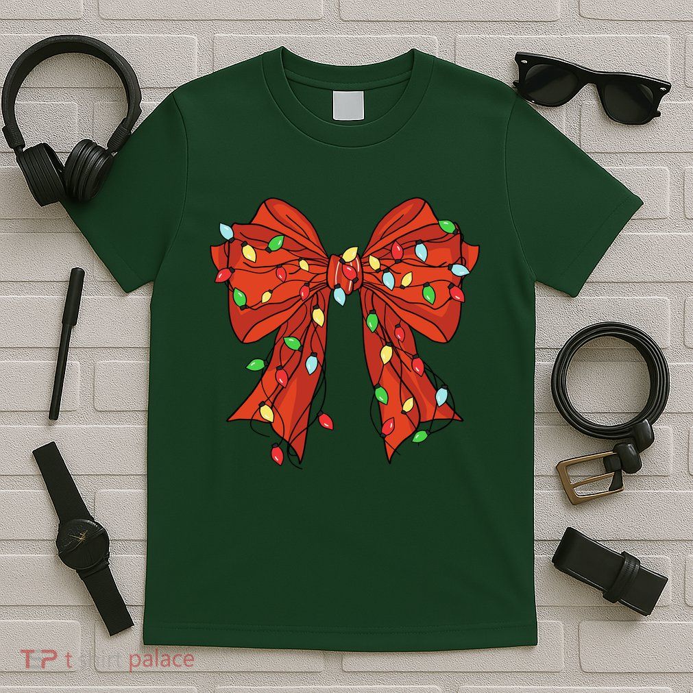 Christmas Bow Festive Holiday T-Shirt