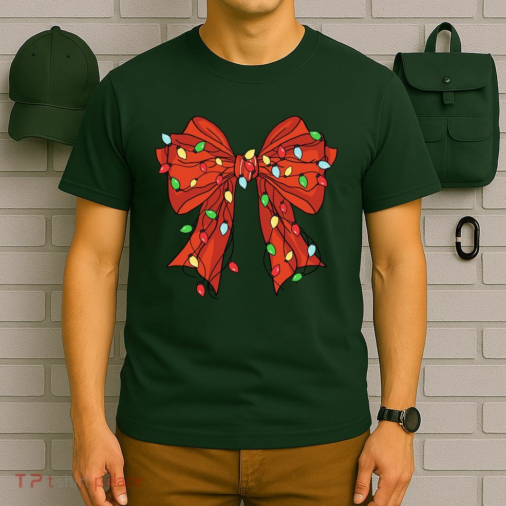 Christmas Bow Festive Holiday T-Shirt