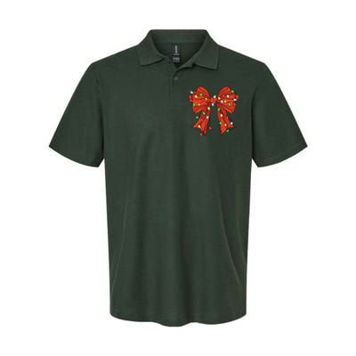 Christmas Bow Festive Holiday Softstyle Adult Sport Polo