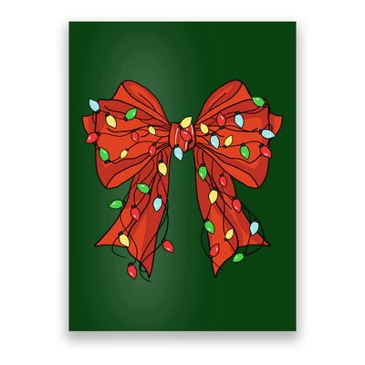Christmas Bow Festive Holiday Poster