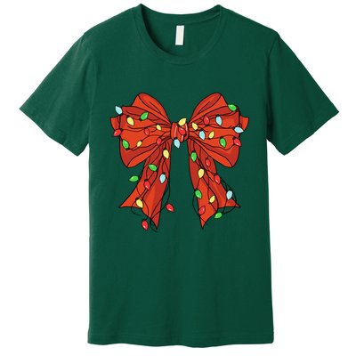 Christmas Bow Festive Holiday Premium T-Shirt