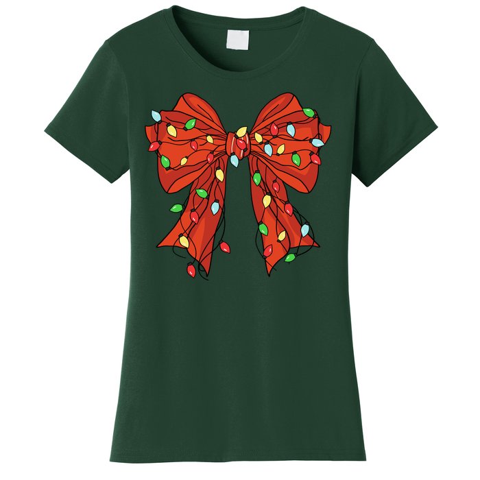 Christmas Bow Festive Holiday Women's T-Shirt