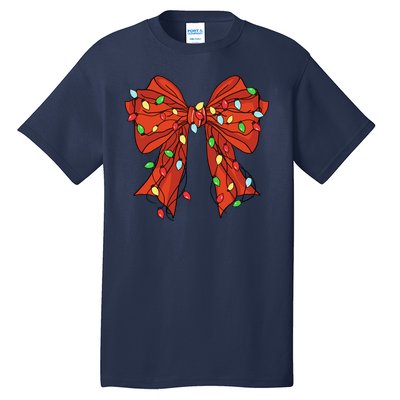 Christmas Bow Festive Holiday Tall T-Shirt