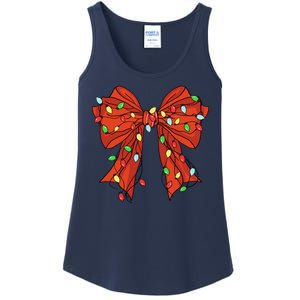 Christmas Bow Festive Holiday Ladies Essential Tank