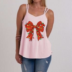 Christmas Bow Festive Holiday Women's Strappy Tank