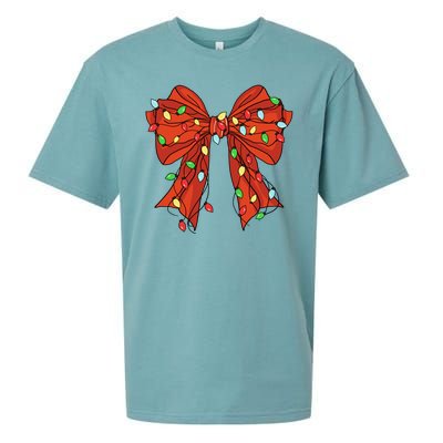 Christmas Bow Festive Holiday Sueded Cloud Jersey T-Shirt