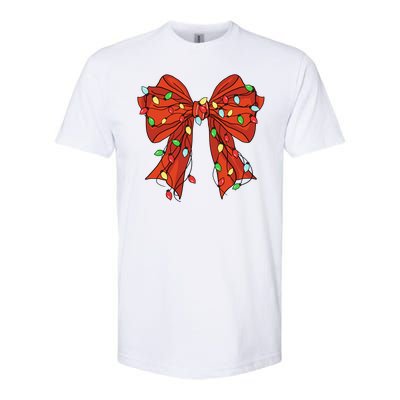 Christmas Bow Festive Holiday Softstyle CVC T-Shirt