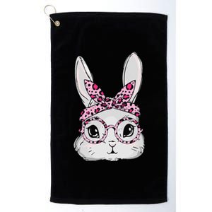 Cute Bunny Face Sunglasses Leopard Glasses Headband Easter Platinum Collection Golf Towel