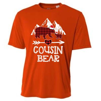 Cousin Bear Funny Gift Red Buffalo Plaid Grandma Bear Pajama Gift Cooling Performance Crew T-Shirt