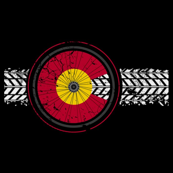 Colorado Bike Flag Mountain Bike Biking Cyclist Cycling Backpack