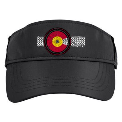 Colorado Bike Flag Mountain Bike Biking Cyclist Cycling Adult Drive Performance Visor