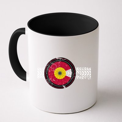 Colorado Bike Flag Mountain Bike Biking Cyclist Cycling Mug