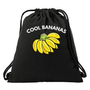 Cool Bananas| Funny Fruit Pun | Banana Drawstring Bag