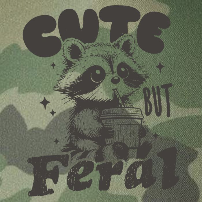 Cute But Feral Funny Racoon With Glasses  Legacy Tie Dye Trucker Hat