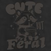 Cute But Feral Funny Racoon With Glasses  7 Panel Mesh Trucker Snapback Hat