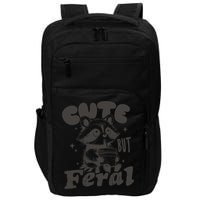 Cute But Feral Funny Racoon With Glasses  Impact Tech Backpack