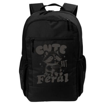 Cute But Feral Funny Racoon With Glasses  Backpack