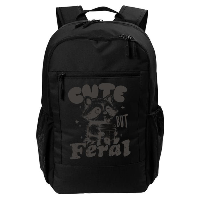 Cute But Feral Funny Racoon With Glasses  Backpack