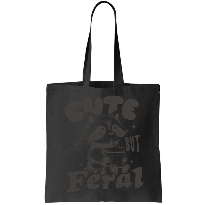 Cute But Feral Funny Racoon With Glasses  Bag
