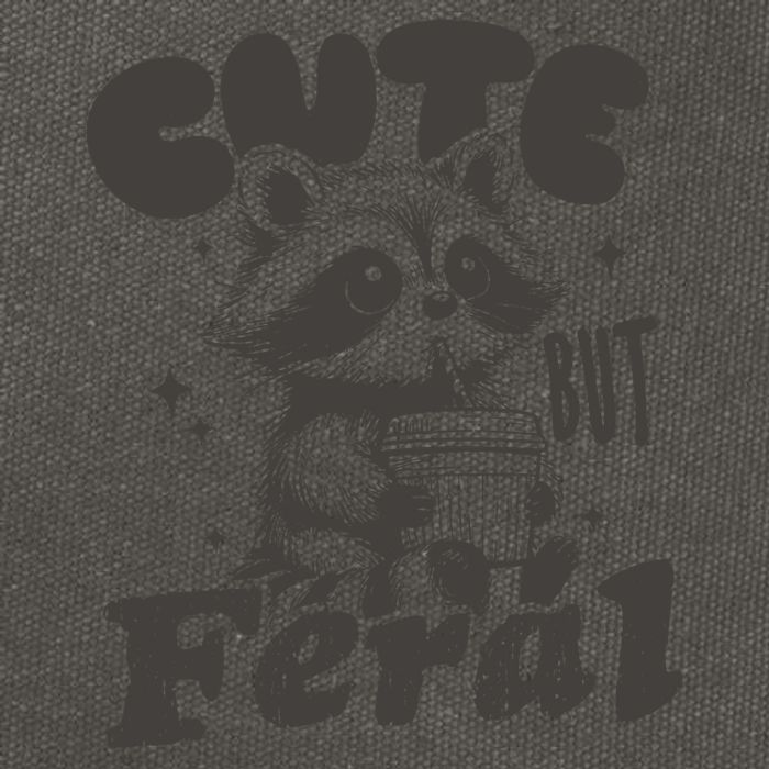 Cute But Feral Funny Racoon With Glasses  Cotton Canvas Backpack