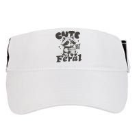 Cute But Feral Funny Racoon With Glasses  Adult Drive Performance Visor