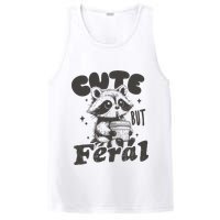 Cute But Feral Funny Racoon With Glasses  PosiCharge Competitor Tank